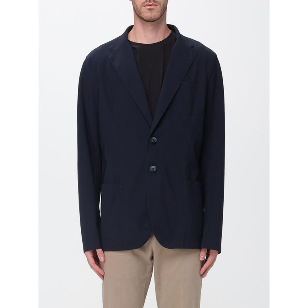 Herno Men Herno Single-Breasted Scuba Blazer With Patch Pockets And Back Vent